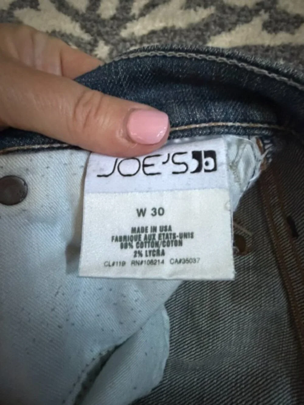 Low-Rise Bootcut Joe's Jeans with Stitching Detail